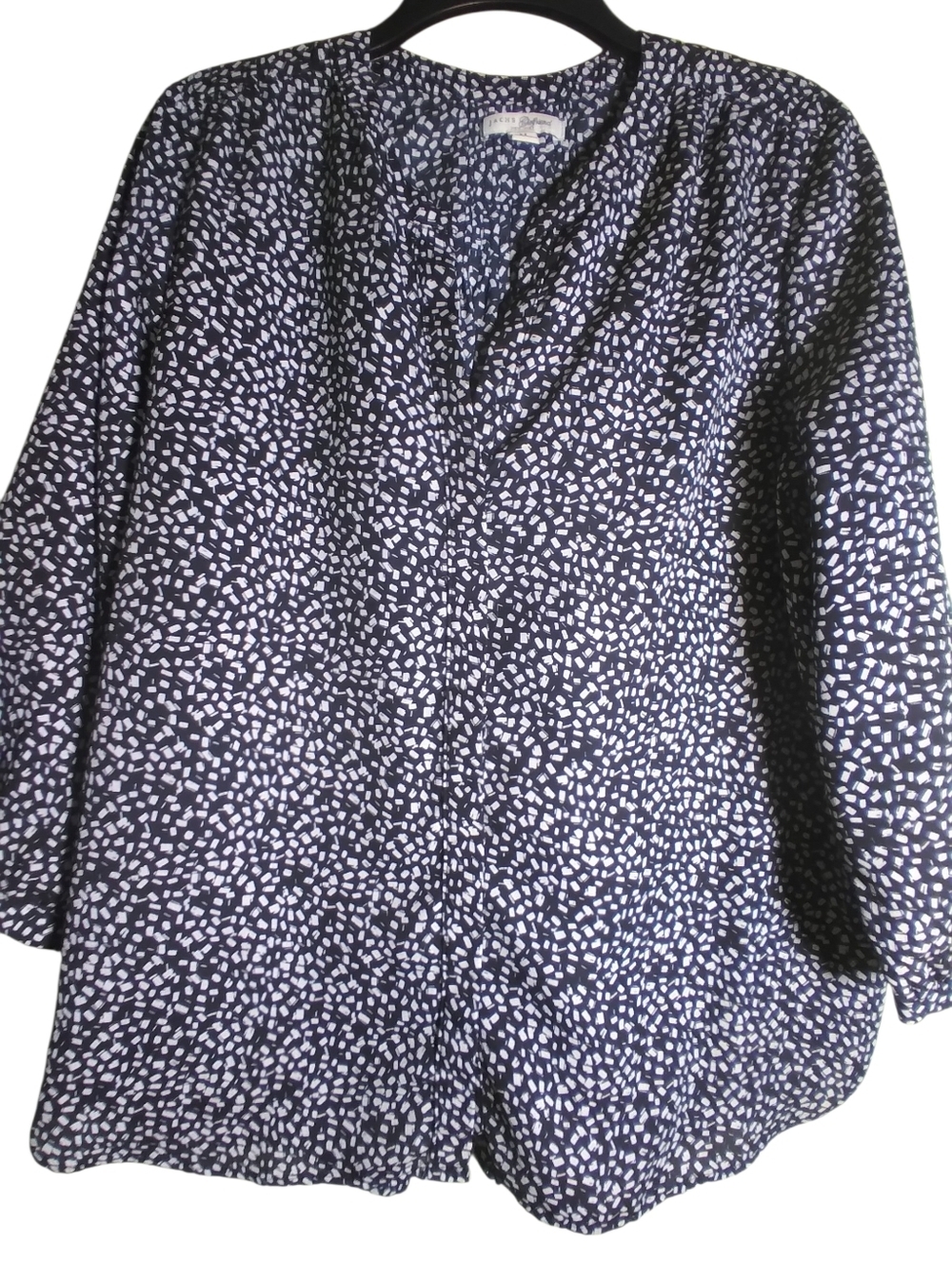 Jachs Girlfriend Black And White Front Button Top Boho Office Formal Size M